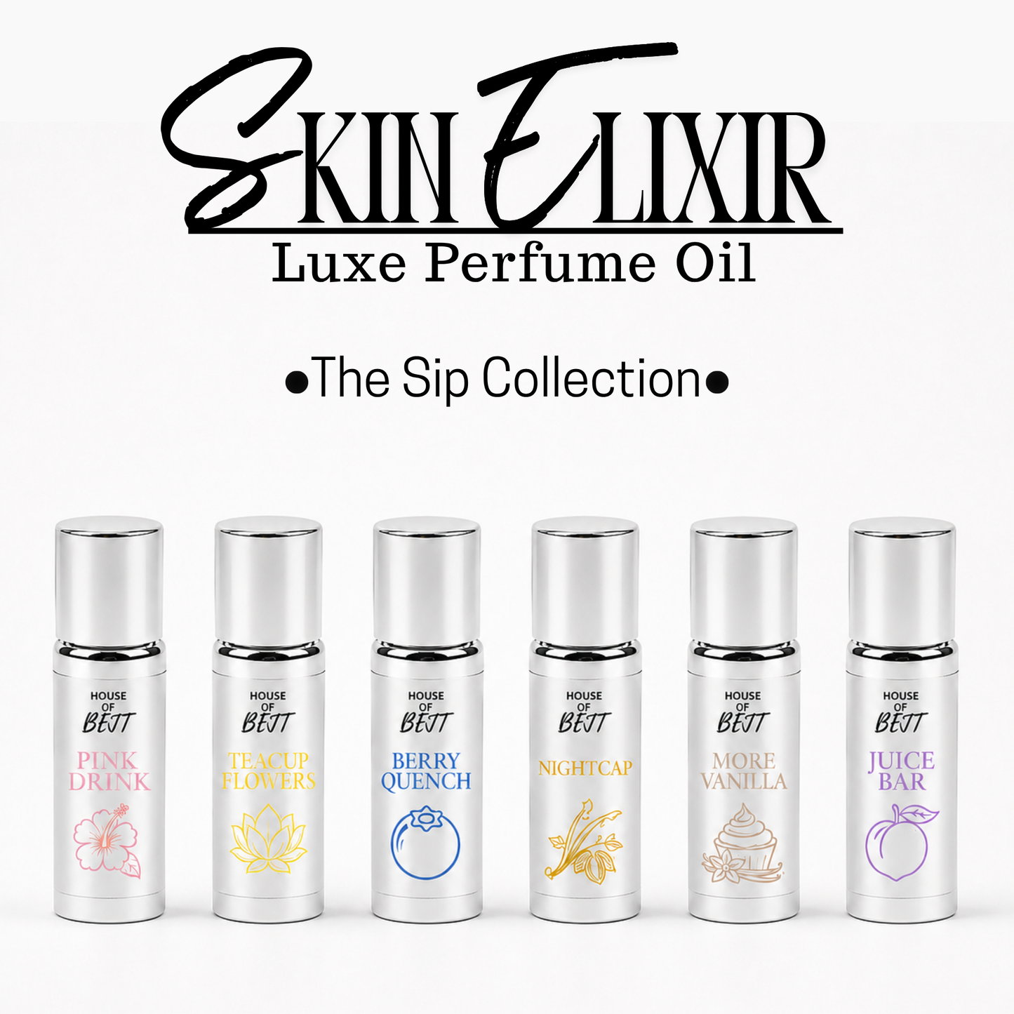 The Sip Collection - Skin Elixir Perfume Oil Roll-On 6 Samples
